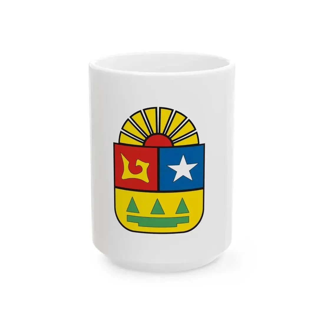 Flag of Quintana Roo svg (Mexico) White Coffee Mug 15oz - Go Mug Yourself