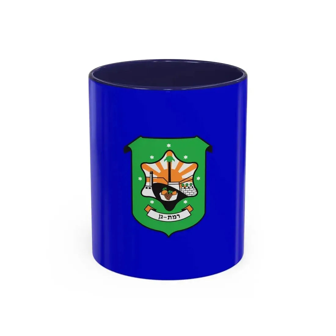Flag of Ramat Gan Israel - Accent Coffee Mug 11oz Navy - Go Mug Yourself