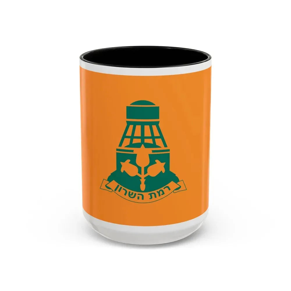Flag of Ramat HaSharon Israel - Accent Coffee Mug 15oz Black - Go Mug Yourself