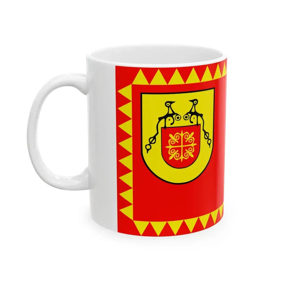 Flag of Rankovce Municipality (North Macedonia) White Coffee Mug - Go Mug Yourself