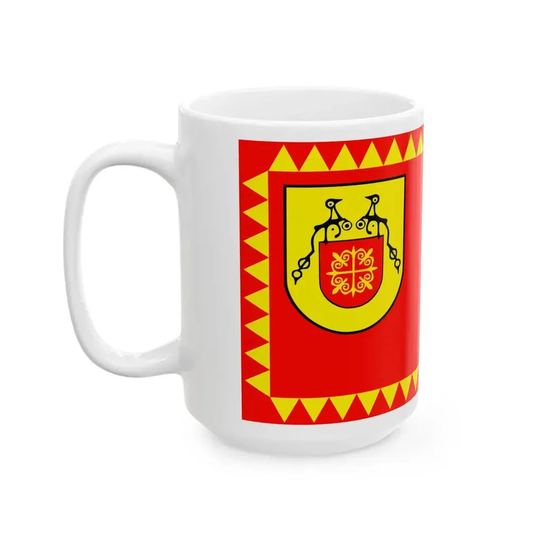 Flag of Rankovce Municipality (North Macedonia) White Coffee Mug - Go Mug Yourself