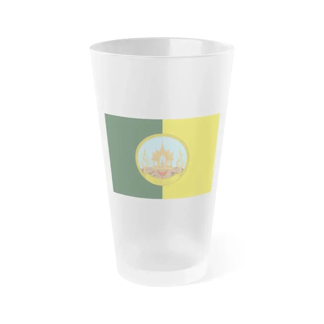 Flag of Ranong Province Thailand - Frosted Pint Glass 16oz 16oz Frosted - Go Mug Yourself