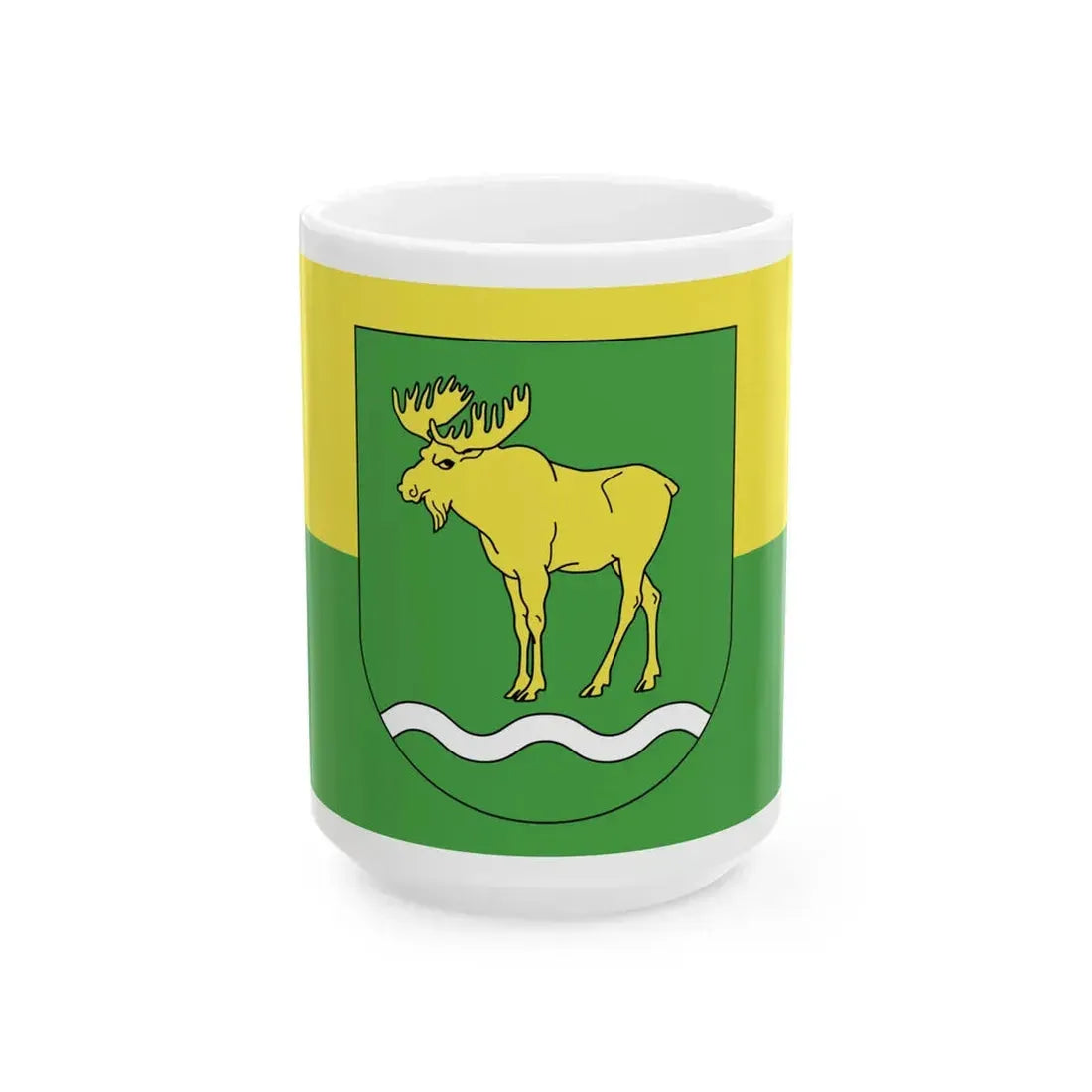 Flag of Rasony (Belarus) White Coffee Mug 15oz - Go Mug Yourself