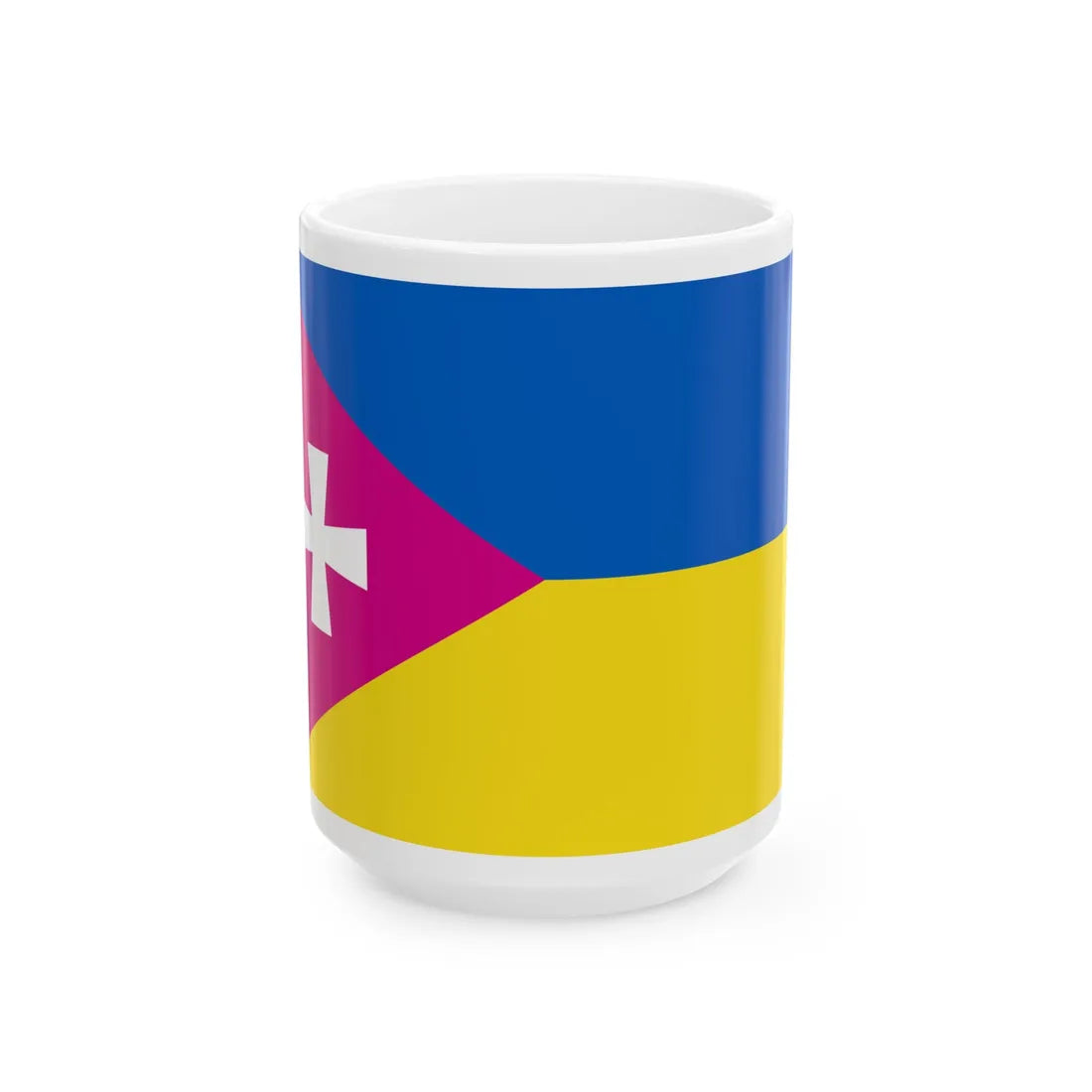 Flag of Raspberry Ukraine 2014 (Ukraine) White Coffee Mug 15oz - Go Mug Yourself