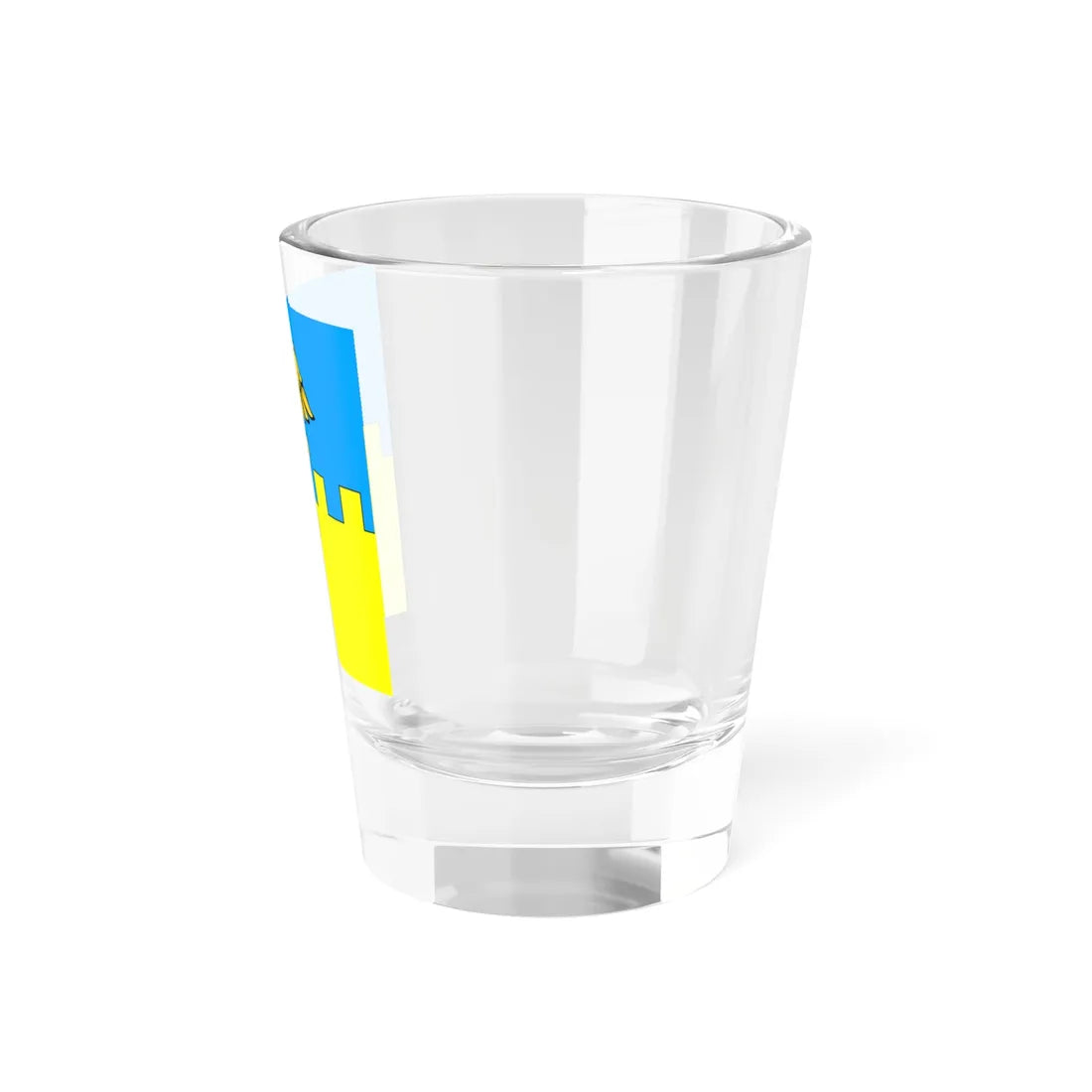 Flag of Rava-Ruska variant (Ukraine) Shot Glass 1.5oz - Go Mug Yourself