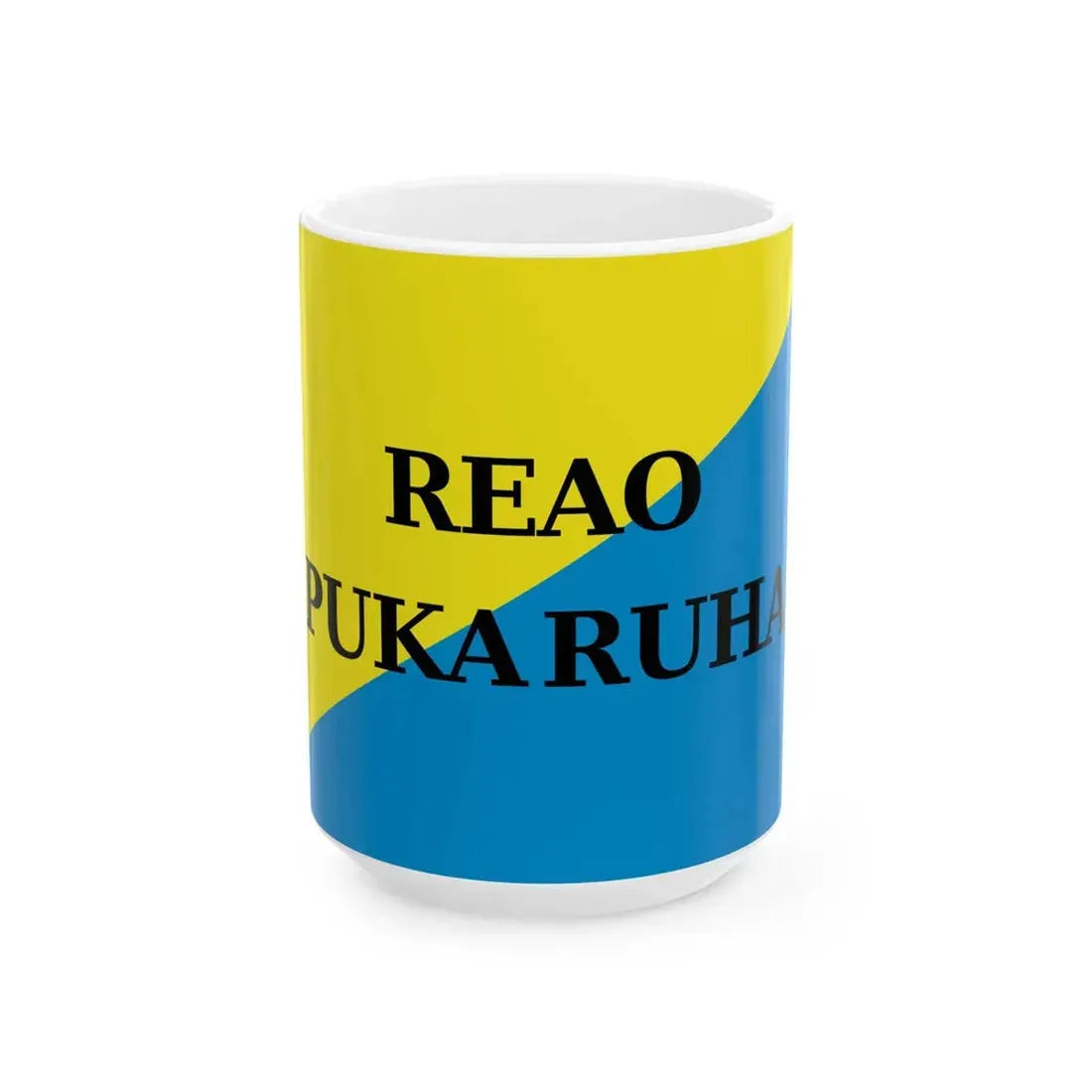 Flag of Reao Pukaruha (France) White Coffee Mug 15oz - Go Mug Yourself