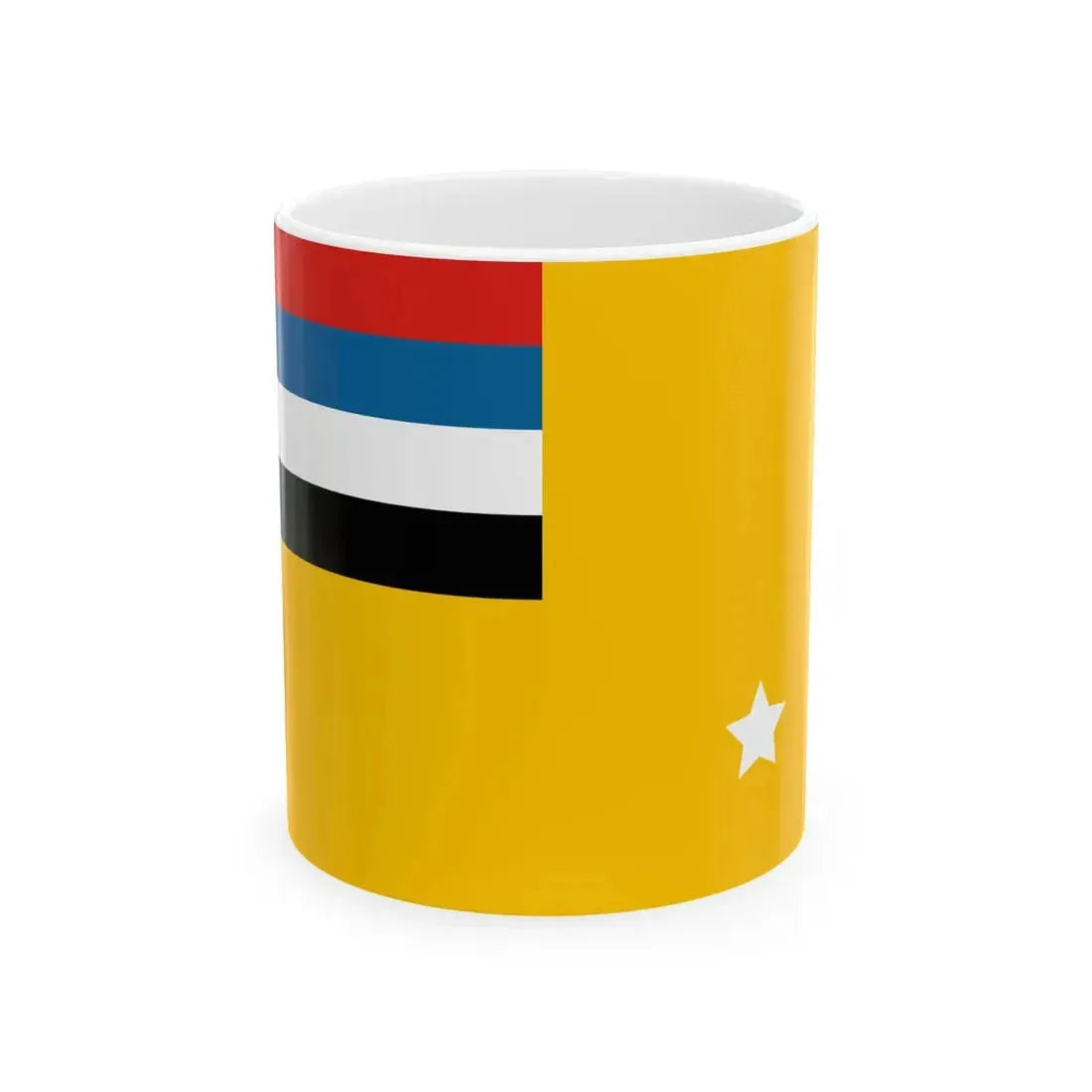 Flag of rear admiral of the Navy of Manchukuo 1932-1935 (China) White Coffee Mug 11oz - Go Mug Yourself