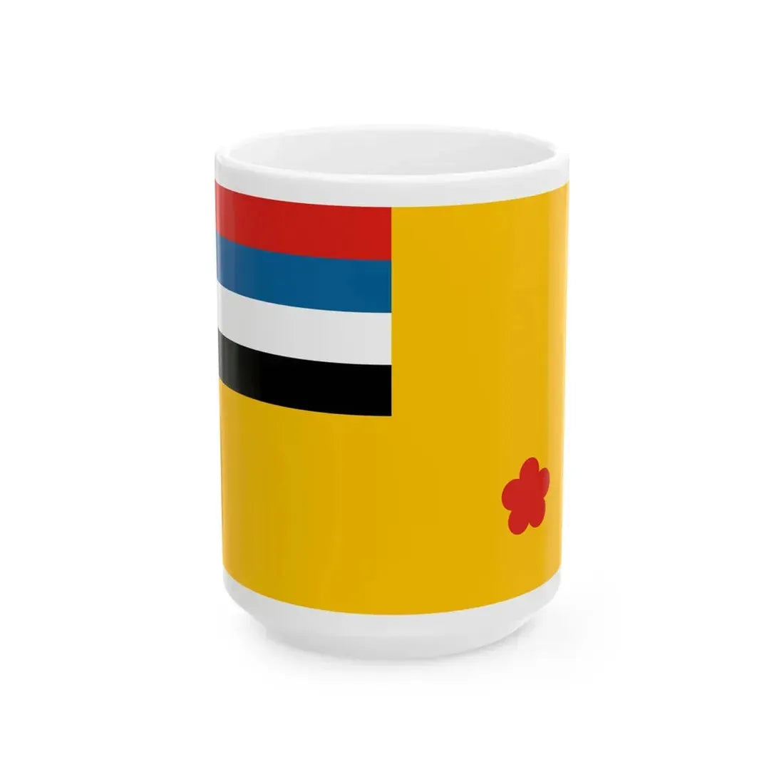 Flag of rear admiral of the Navy of Manchukuo (China) White Coffee Mug 15oz - Go Mug Yourself