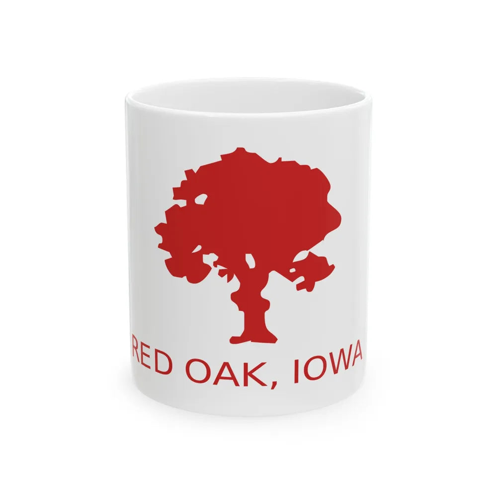 Flag of Red Oak Iowa (United States) White Coffee Mug 11oz - Go Mug Yourself