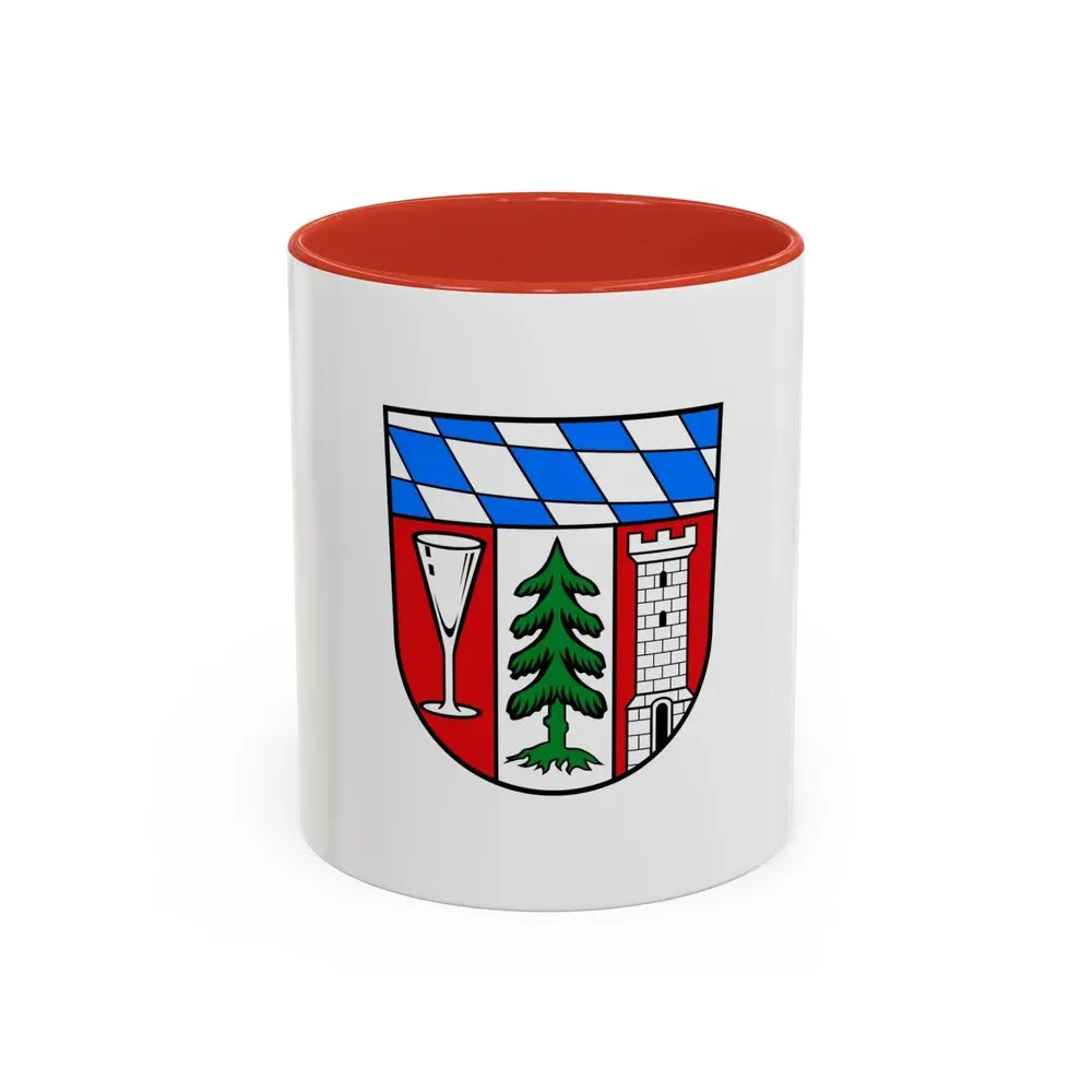 Flag of Regen Germany - Accent Coffee Mug 11oz Red - Go Mug Yourself