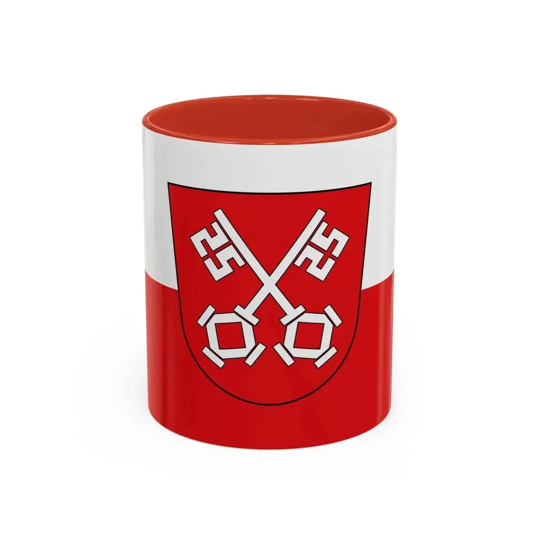 Flag of Regensburg 2 Germany - Accent Coffee Mug 11oz Red - Go Mug Yourself
