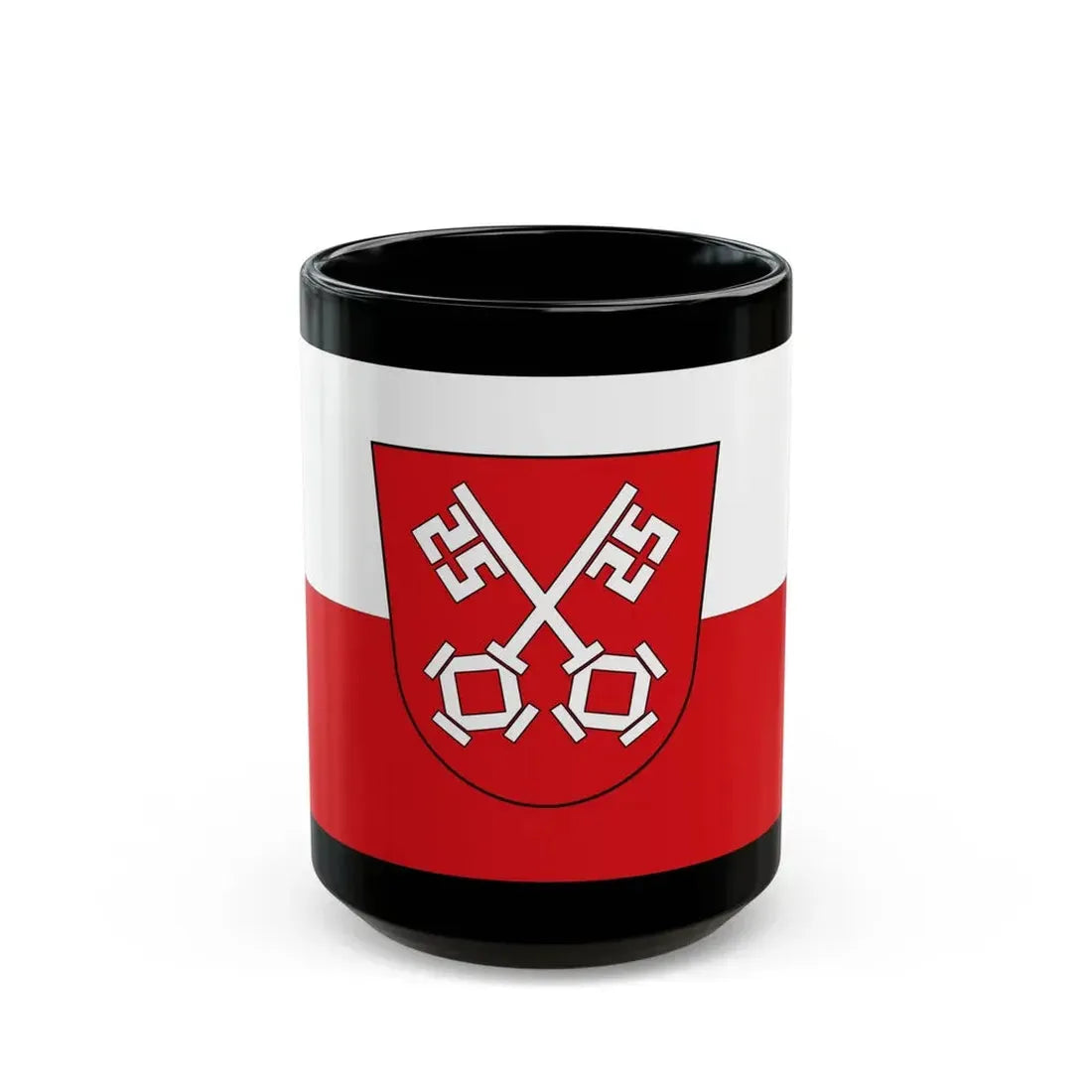 Flag of Regensburg 2 Germany - Black Coffee Mug 15oz - Go Mug Yourself