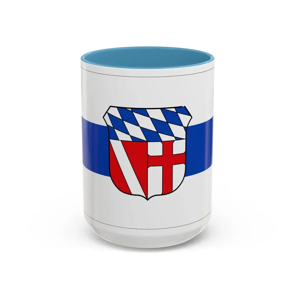Flag of Regensburg Germany - Accent Coffee Mug 15oz Light Blue - Go Mug Yourself