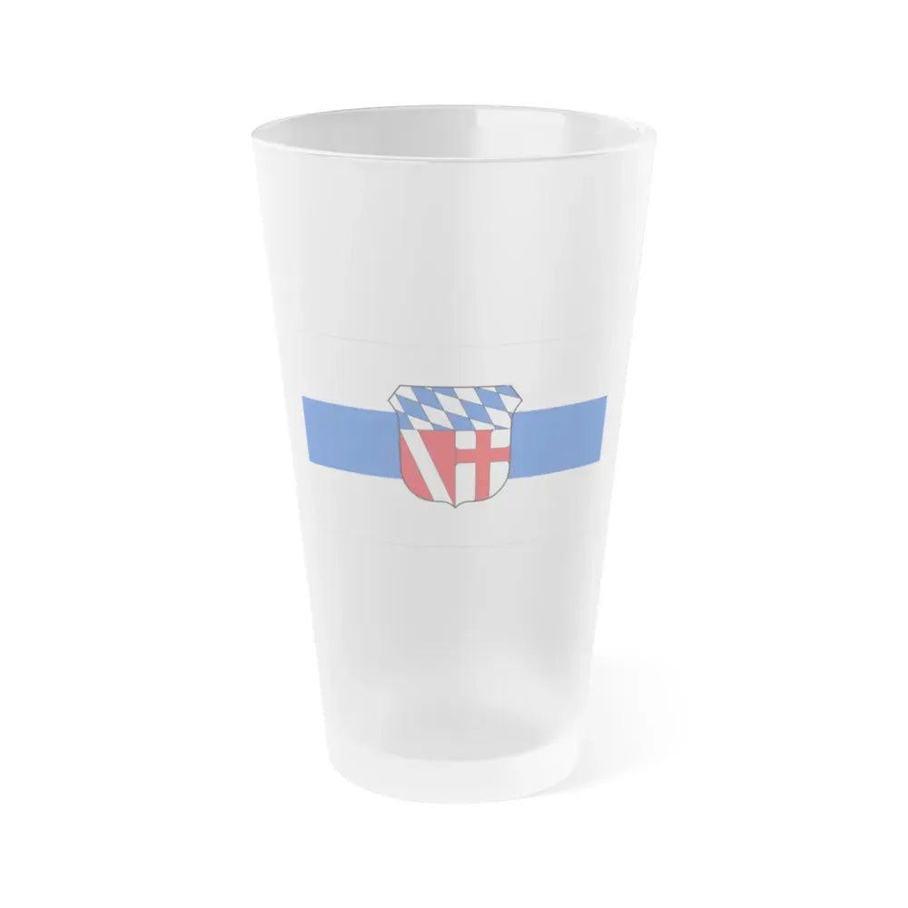 Flag of Regensburg Germany - Frosted Pint Glass 16oz 16oz Frosted - Go Mug Yourself