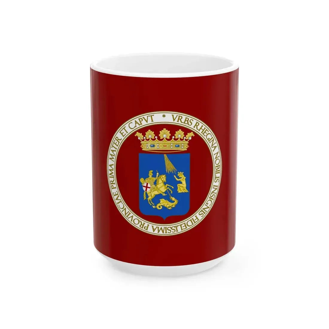 Flag of Reggio Calabria (Italy) White Coffee Mug 15oz - Go Mug Yourself