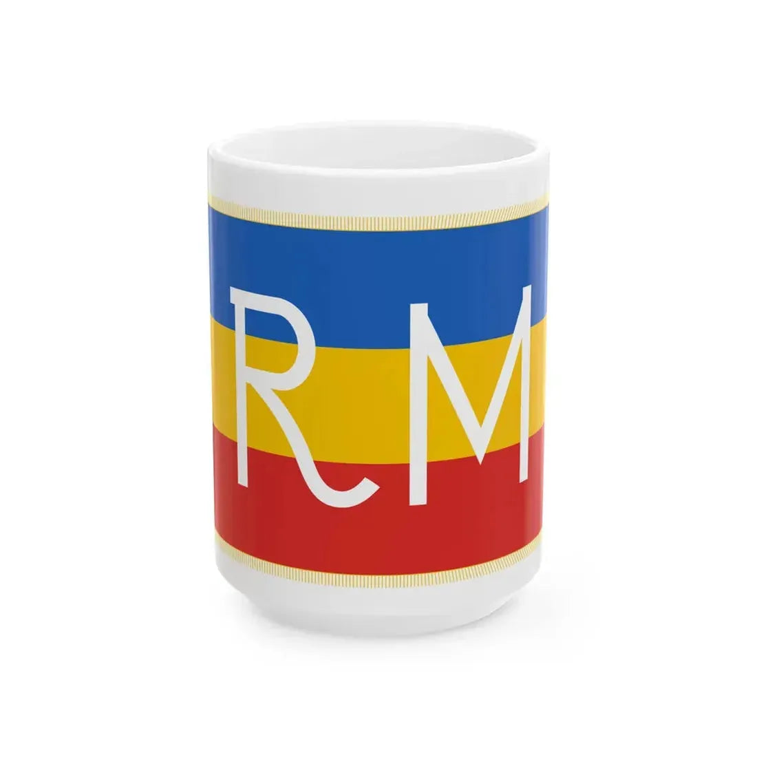 Flag of Regimentul Infant - obverse (Moldova) White Coffee Mug 15oz - Go Mug Yourself