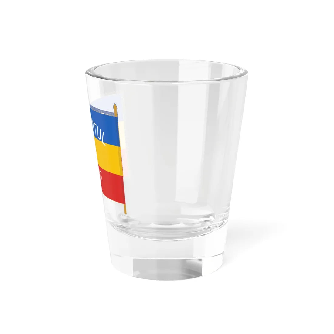 Flag of Regimentul Infant - reverse (Moldova) Shot Glass 1.5oz - Go Mug Yourself