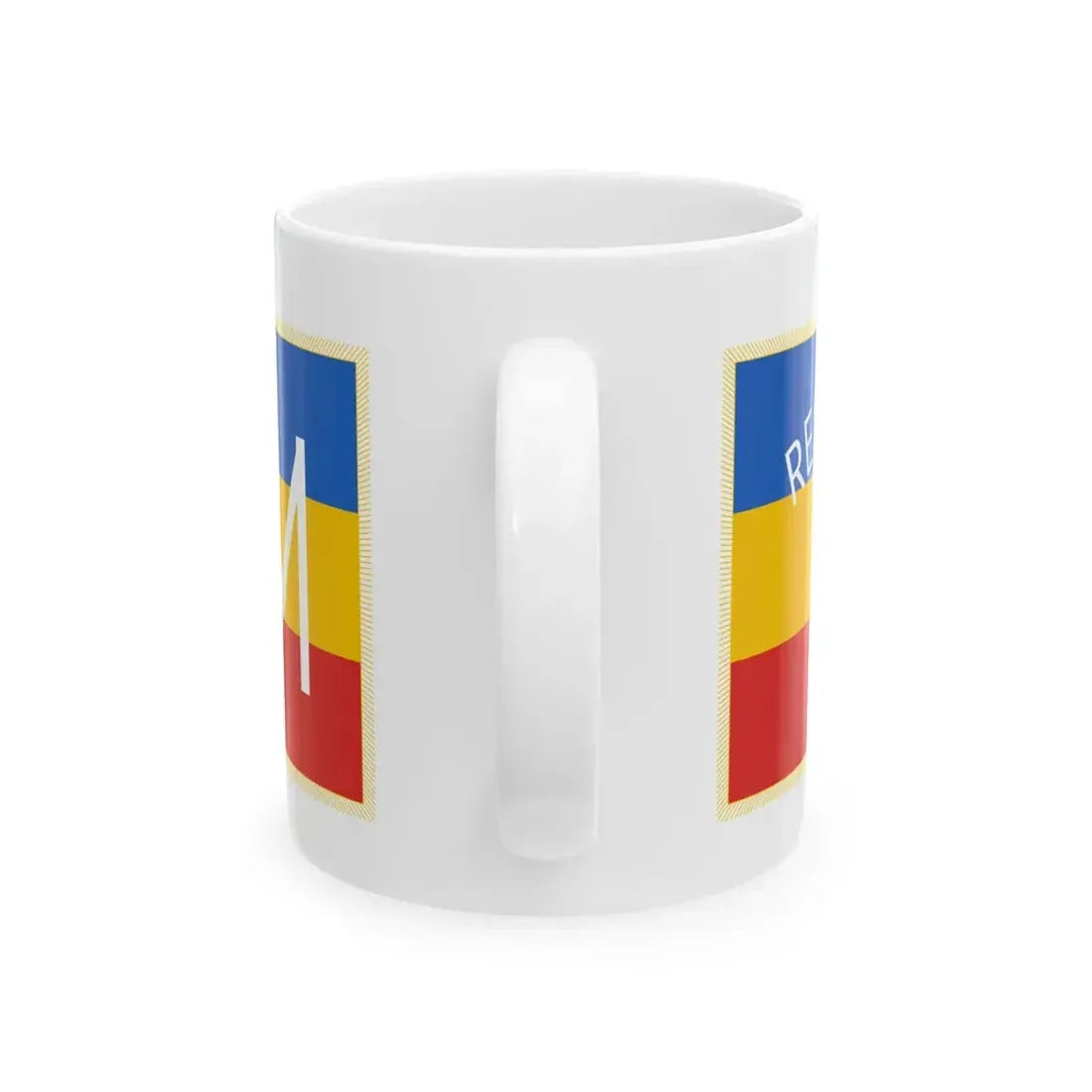 Flag of Regimentul Infant - two sides (Moldova) White Coffee Mug - Go Mug Yourself