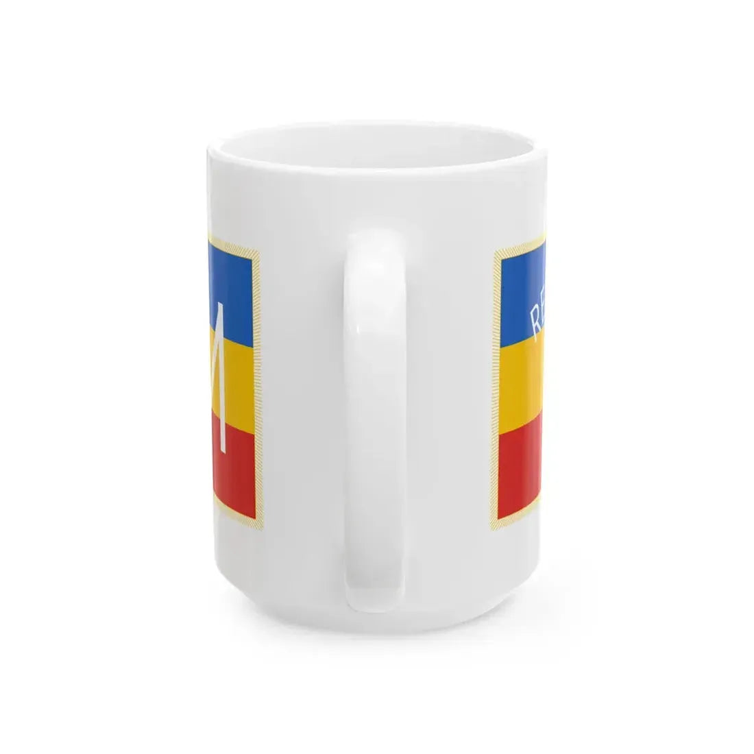 Flag of Regimentul Infant - two sides (Moldova) White Coffee Mug - Go Mug Yourself