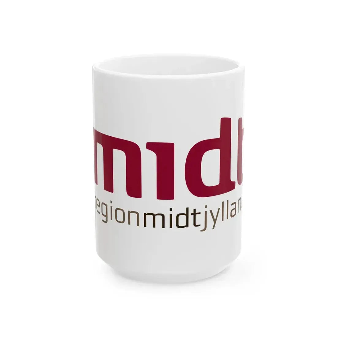 Flag of Region Midtjylland (Denmark) White Coffee Mug 15oz - Go Mug Yourself