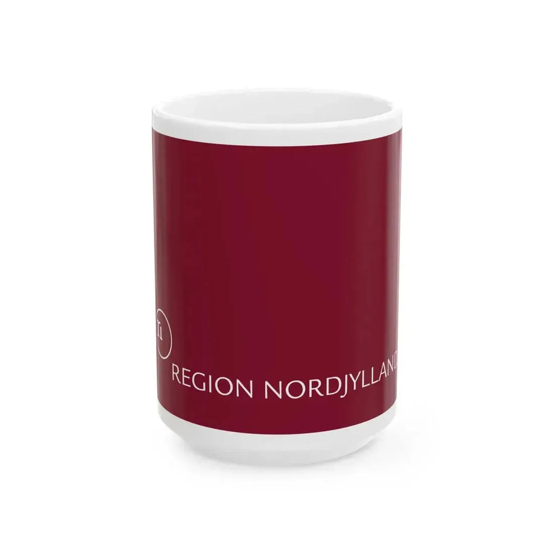 Flag of Region Nordjylland (Denmark) White Coffee Mug 15oz - Go Mug Yourself