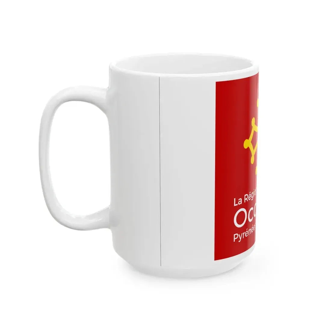 Flag of Region Occitanie (France) White Coffee Mug - Go Mug Yourself
