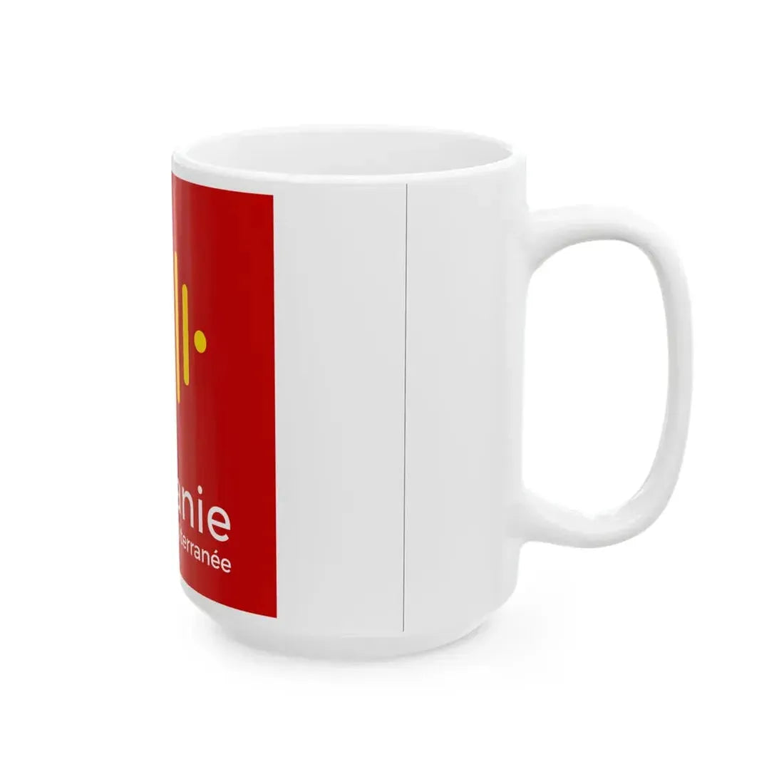 Flag of Region Occitanie (France) White Coffee Mug - Go Mug Yourself