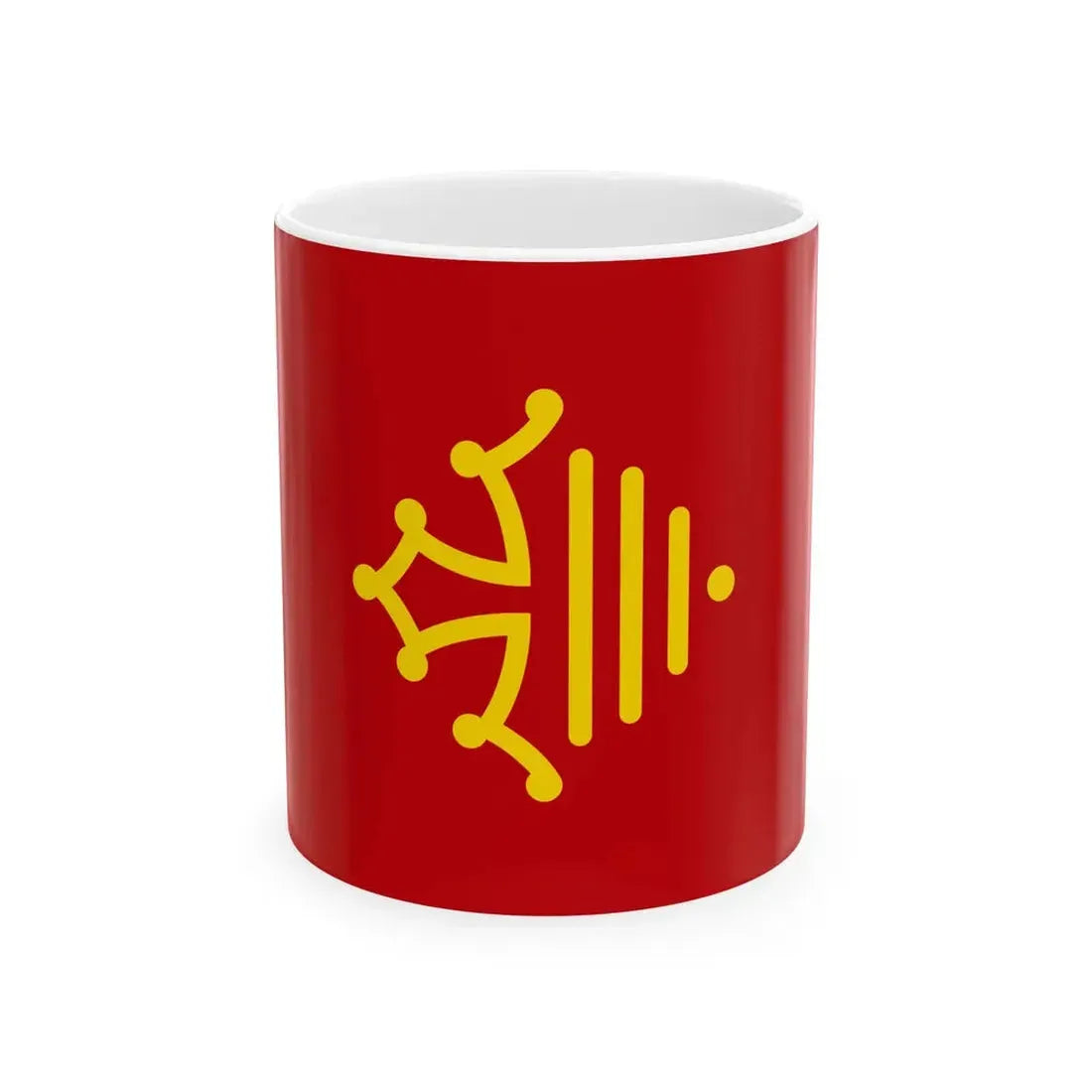 Flag of Region Occitanie symbol only (France) White Coffee Mug 11oz - Go Mug Yourself