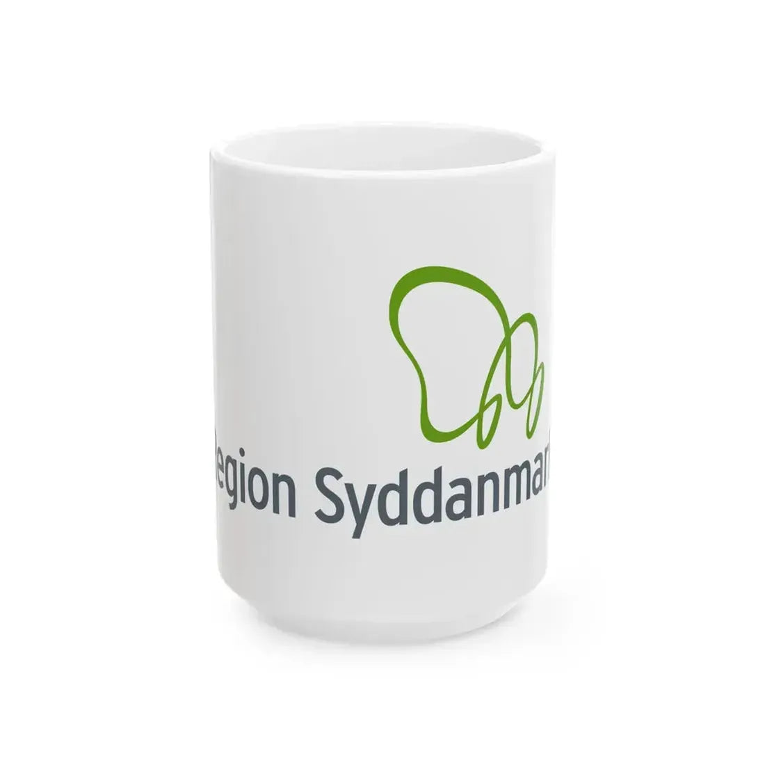 Flag of Region Syddanmark (Denmark) White Coffee Mug 15oz - Go Mug Yourself