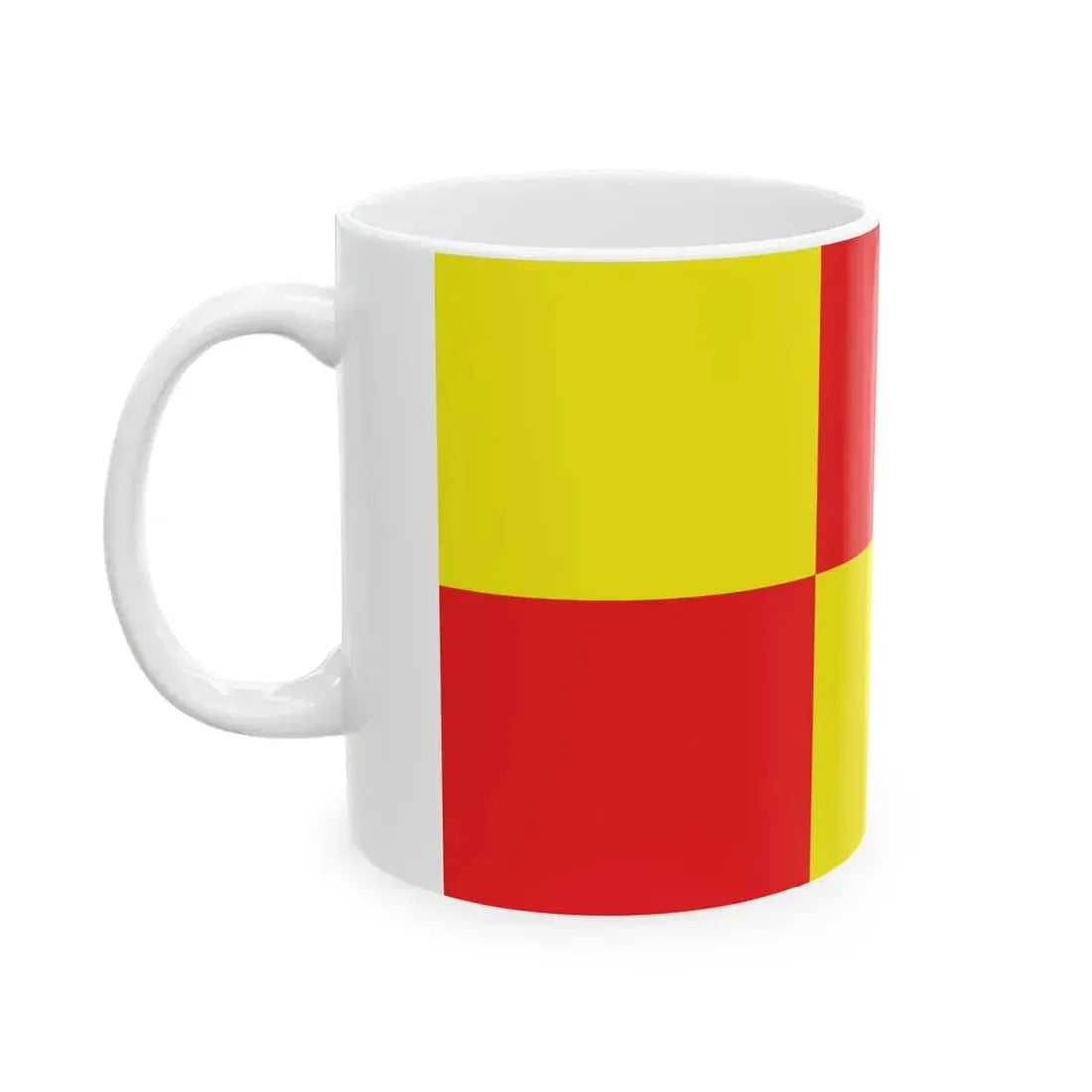 Flag of Rembertow proportions 22-41 (Poland) White Coffee Mug - Go Mug Yourself