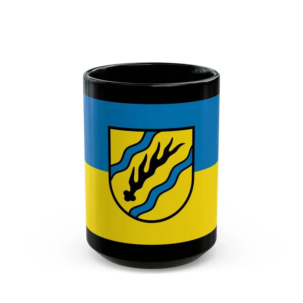 Flag of Rems Murr Kreis Germany - Black Coffee Mug 15oz - Go Mug Yourself