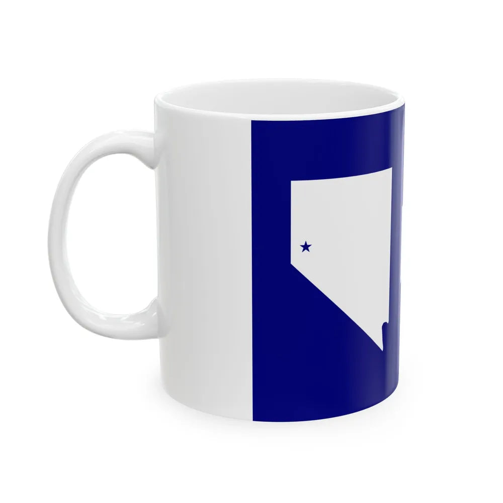 Flag of Reno Nevada 1959-2018 (United States) White Coffee Mug - Go Mug Yourself