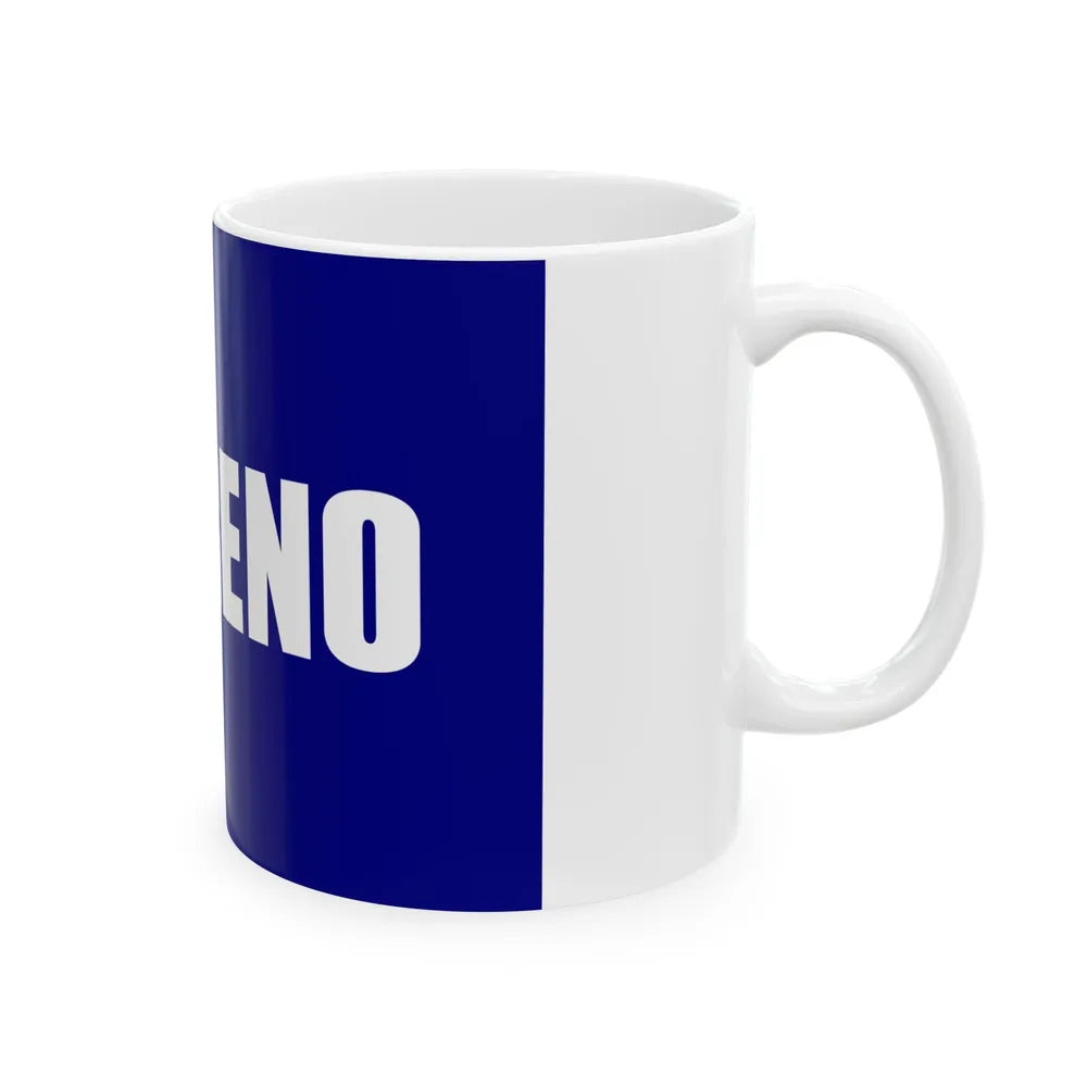 Flag of Reno Nevada 1959-2018 (United States) White Coffee Mug - Go Mug Yourself