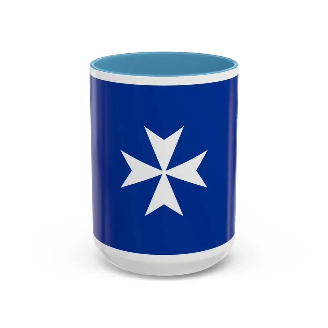 Flag of Republic of Amalfi Italy - Accent Coffee Mug 15oz Light Blue - Go Mug Yourself