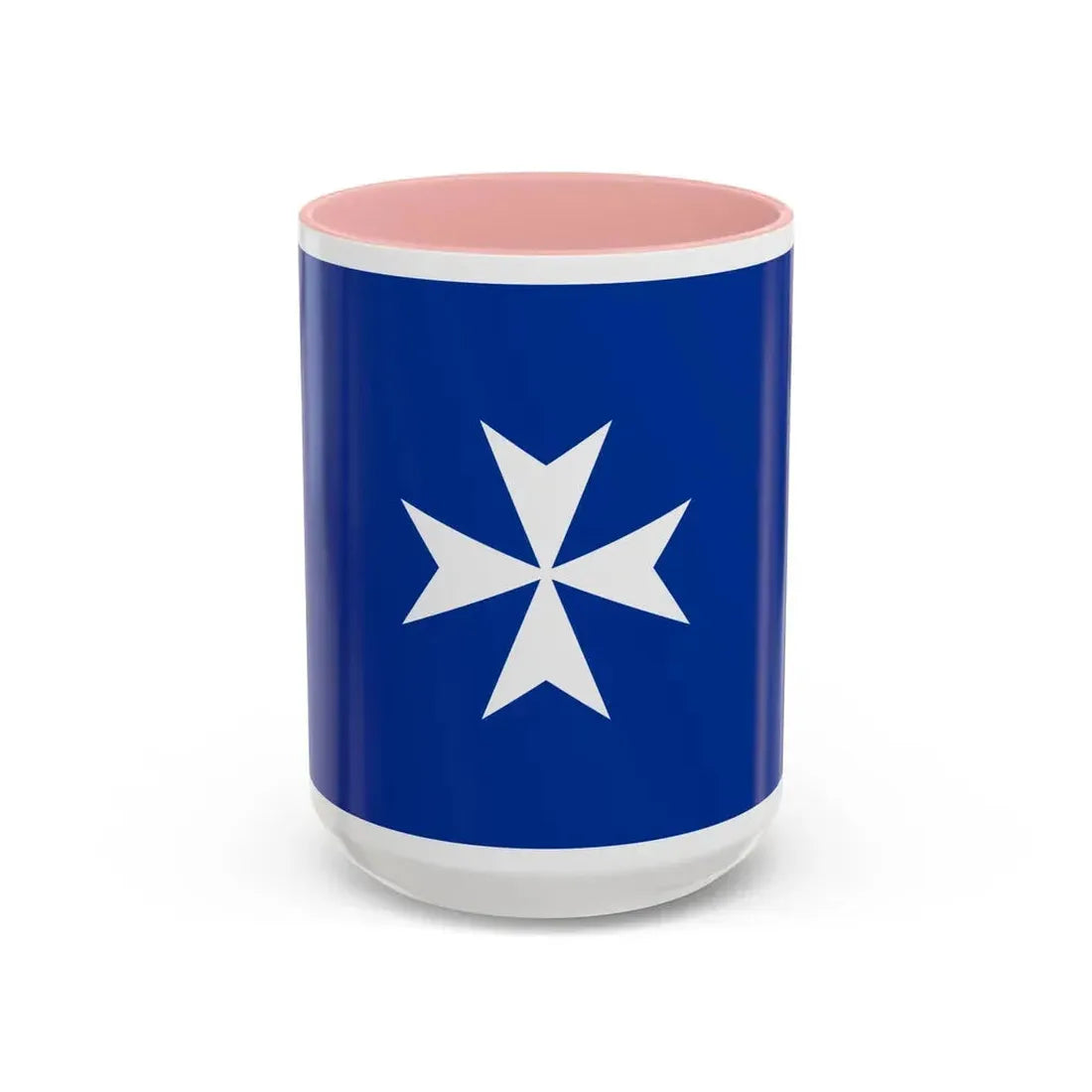 Flag of Republic of Amalfi Italy - Accent Coffee Mug 15oz Pink - Go Mug Yourself