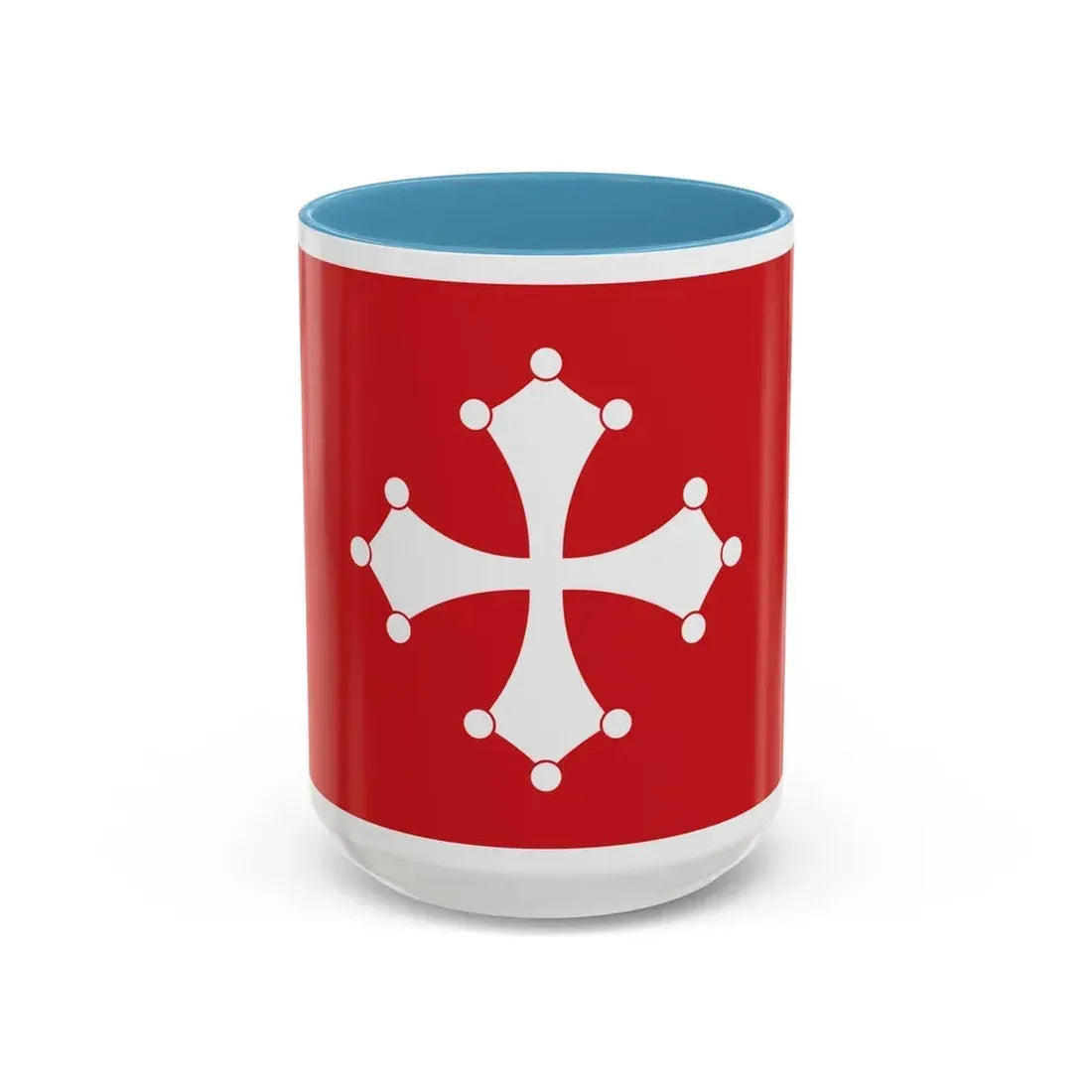 Flag of Republic of Pisa Italy - Accent Coffee Mug 15oz Light Blue - Go Mug Yourself