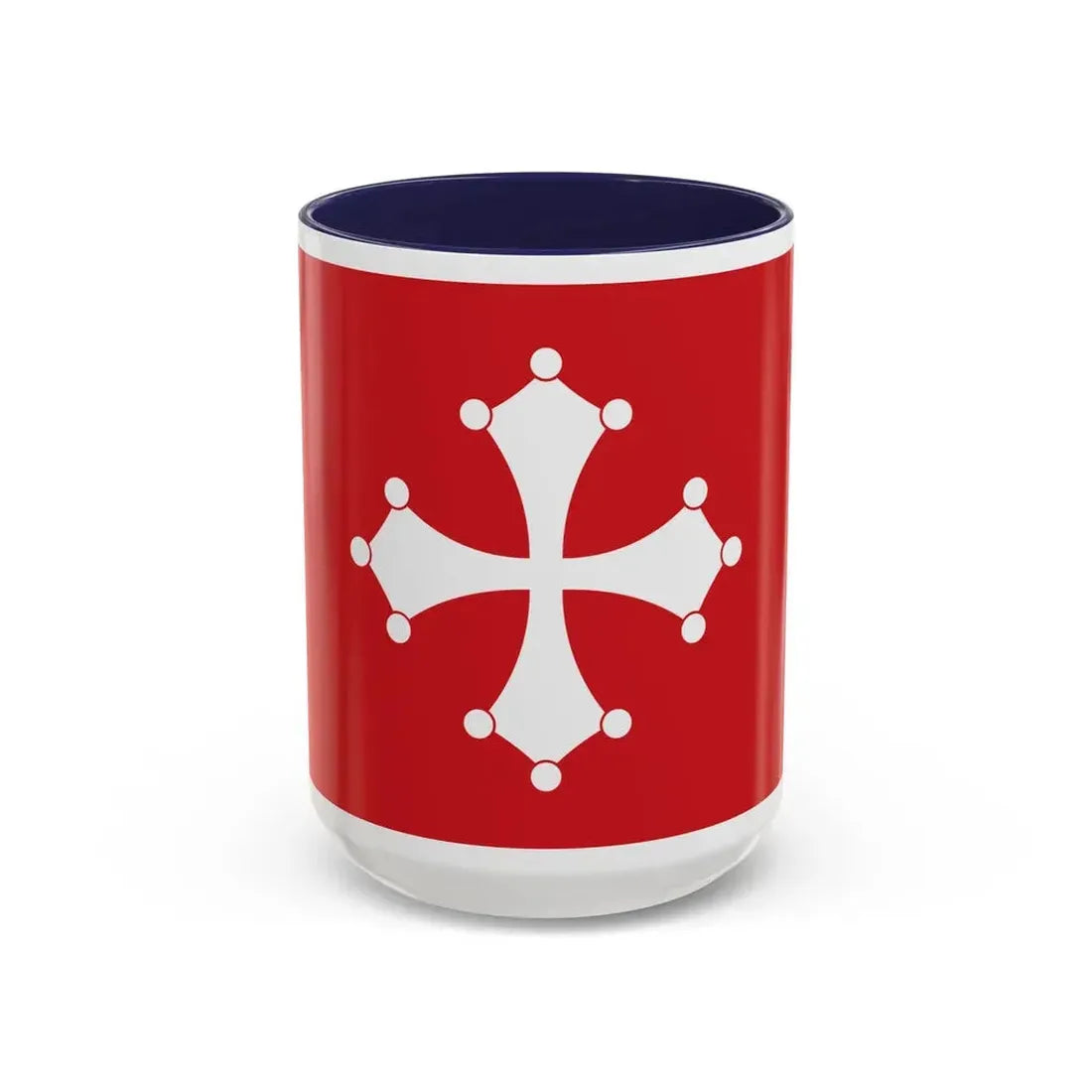 Flag of Republic of Pisa Italy - Accent Coffee Mug 15oz Navy - Go Mug Yourself