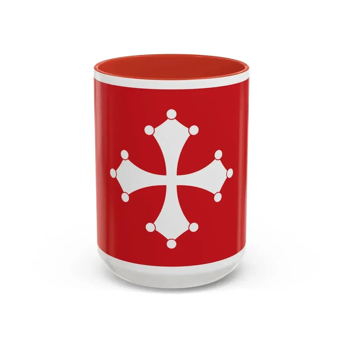Flag of Republic of Pisa Italy - Accent Coffee Mug 15oz Red - Go Mug Yourself