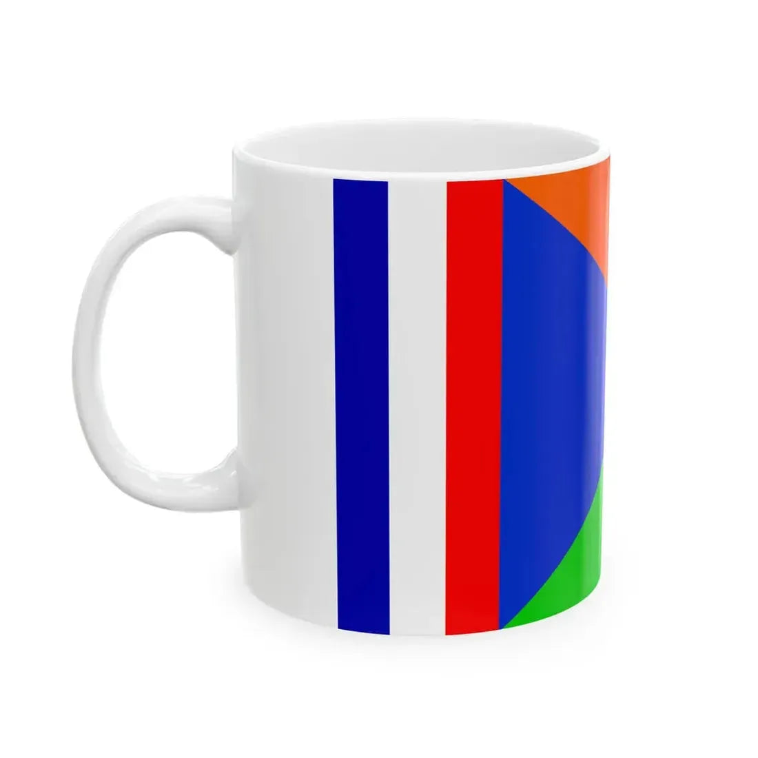 Flag of Reunion APDR proposal (France) White Coffee Mug - Go Mug Yourself