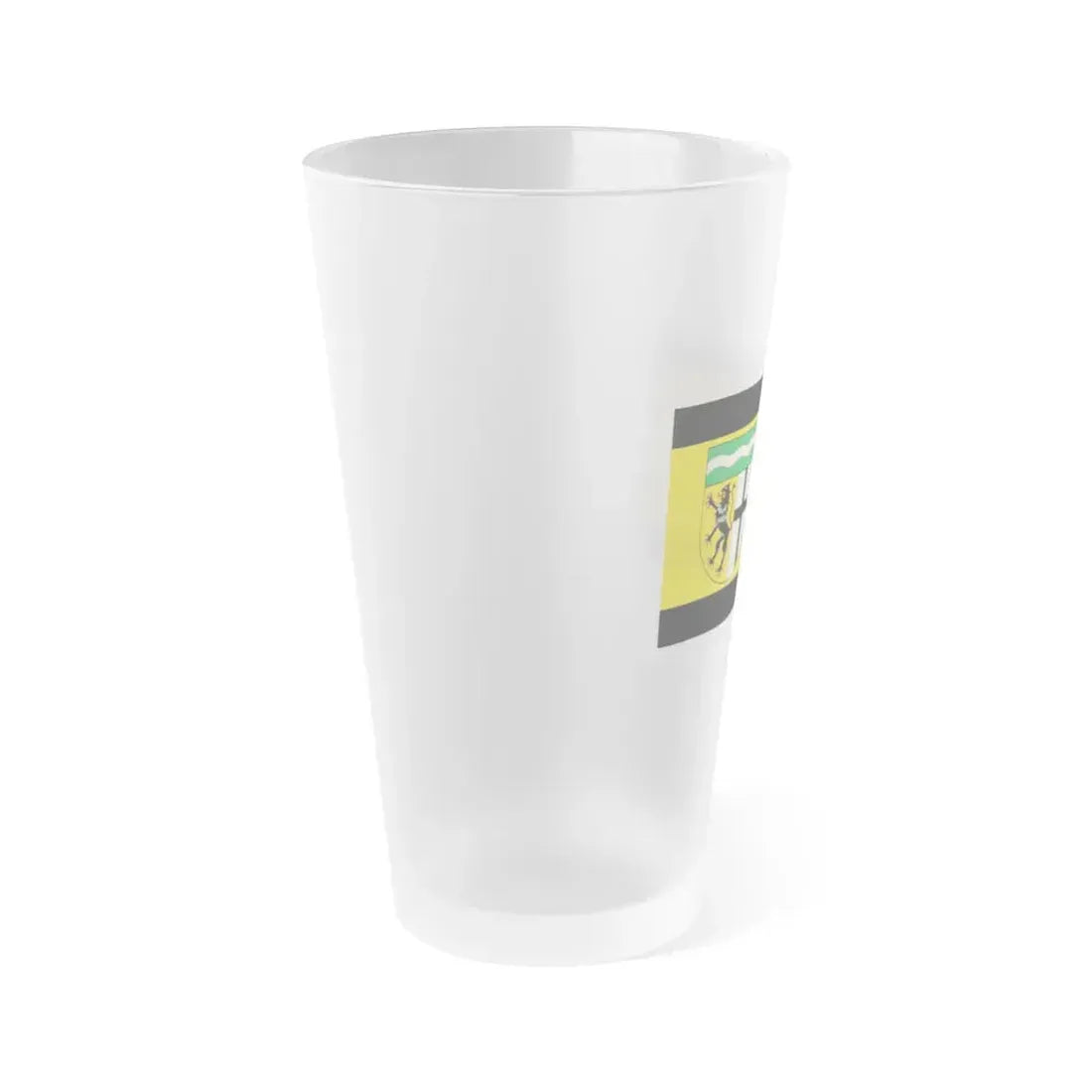 Flag of Rhein Erft Kreis Germany - Frosted Pint Glass 16oz - Go Mug Yourself