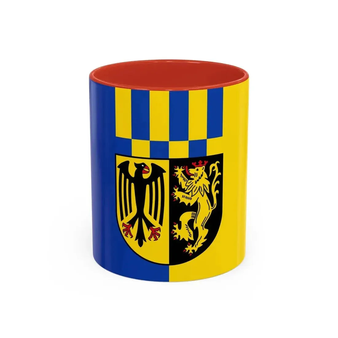 Flag of Rhein Hunsrueck Kreis Germany - Accent Coffee Mug 11oz Red - Go Mug Yourself