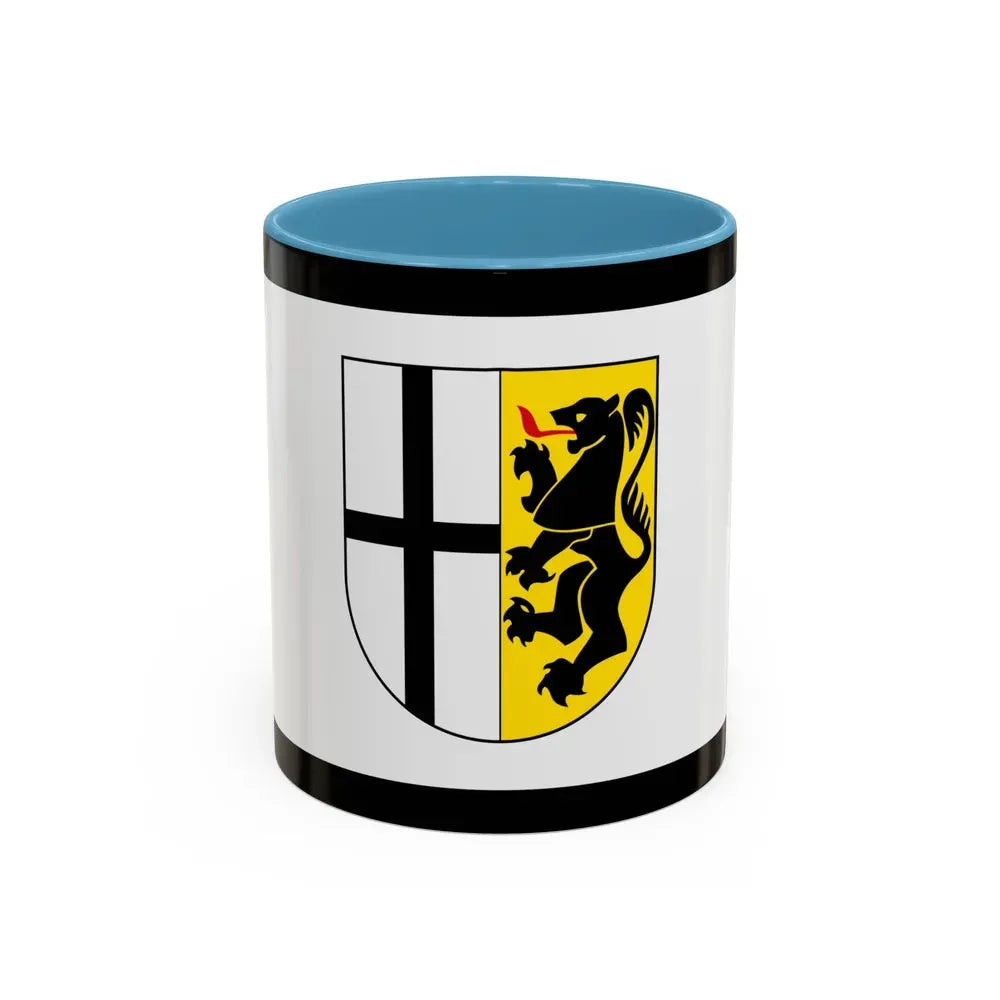 Flag of Rhein Kreises Neuss Germany - Accent Coffee Mug 11oz Light Blue - Go Mug Yourself