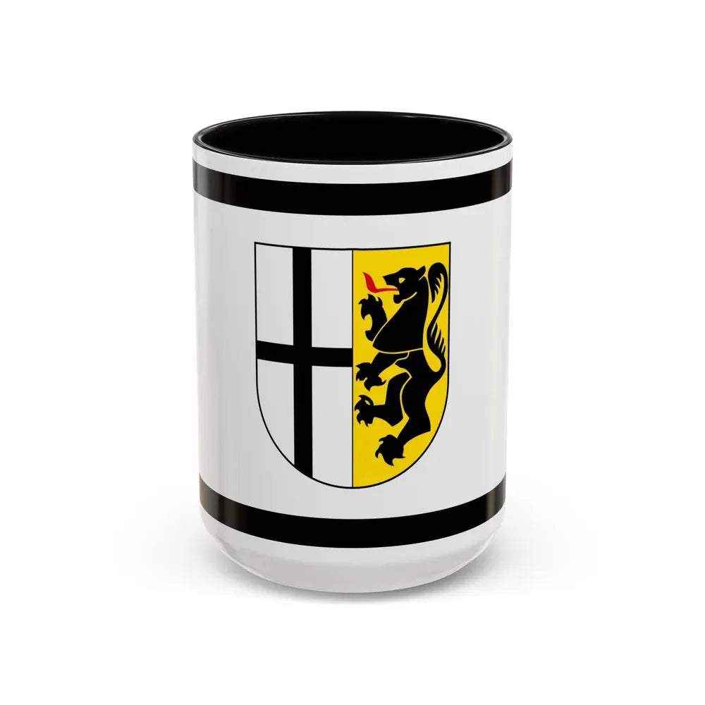 Flag of Rhein Kreises Neuss Germany - Accent Coffee Mug 15oz Black - Go Mug Yourself