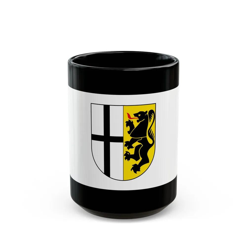 Flag of Rhein Kreises Neuss Germany - Black Coffee Mug 15oz - Go Mug Yourself