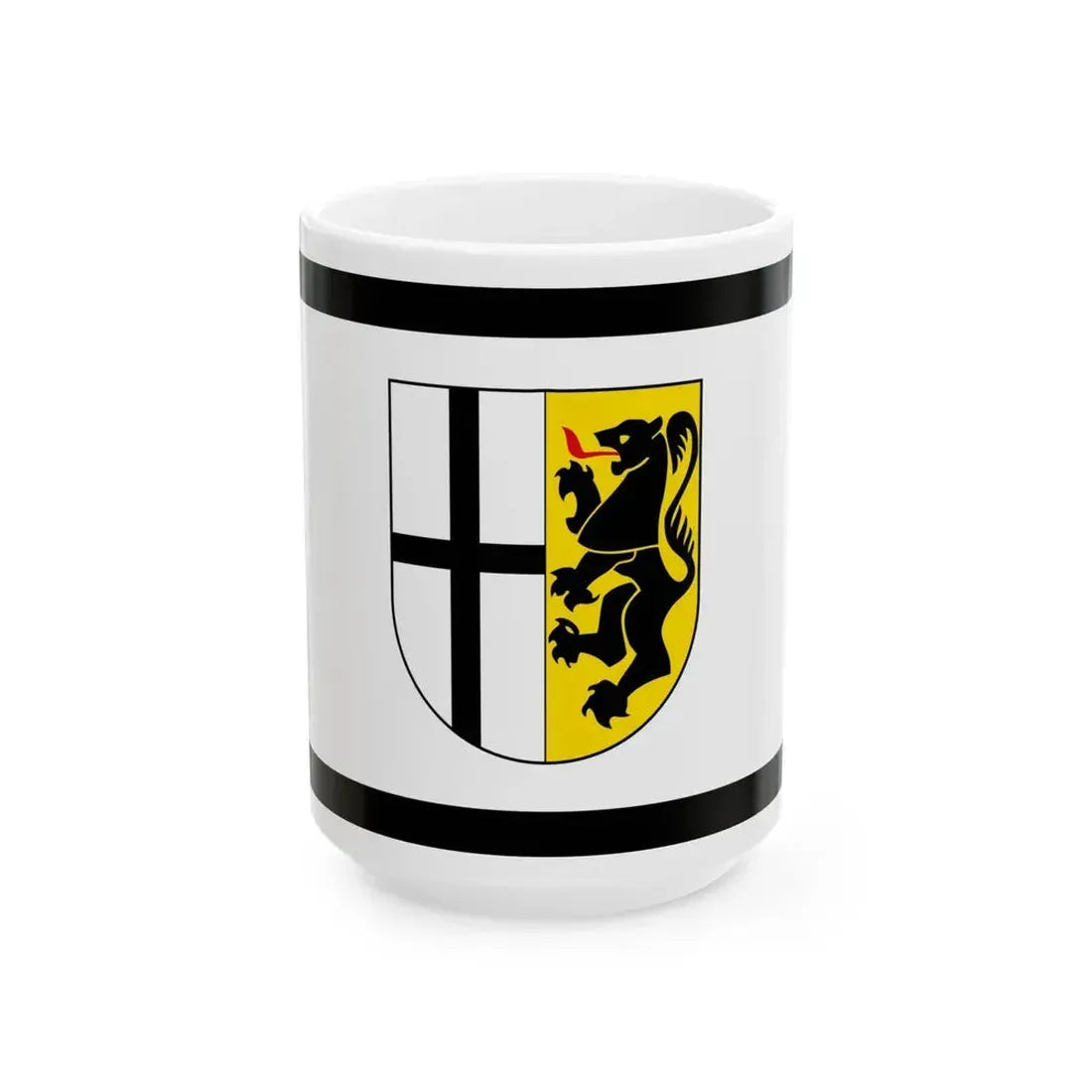 Flag of Rhein Kreises Neuss Germany - White Coffee Mug 15oz - Go Mug Yourself