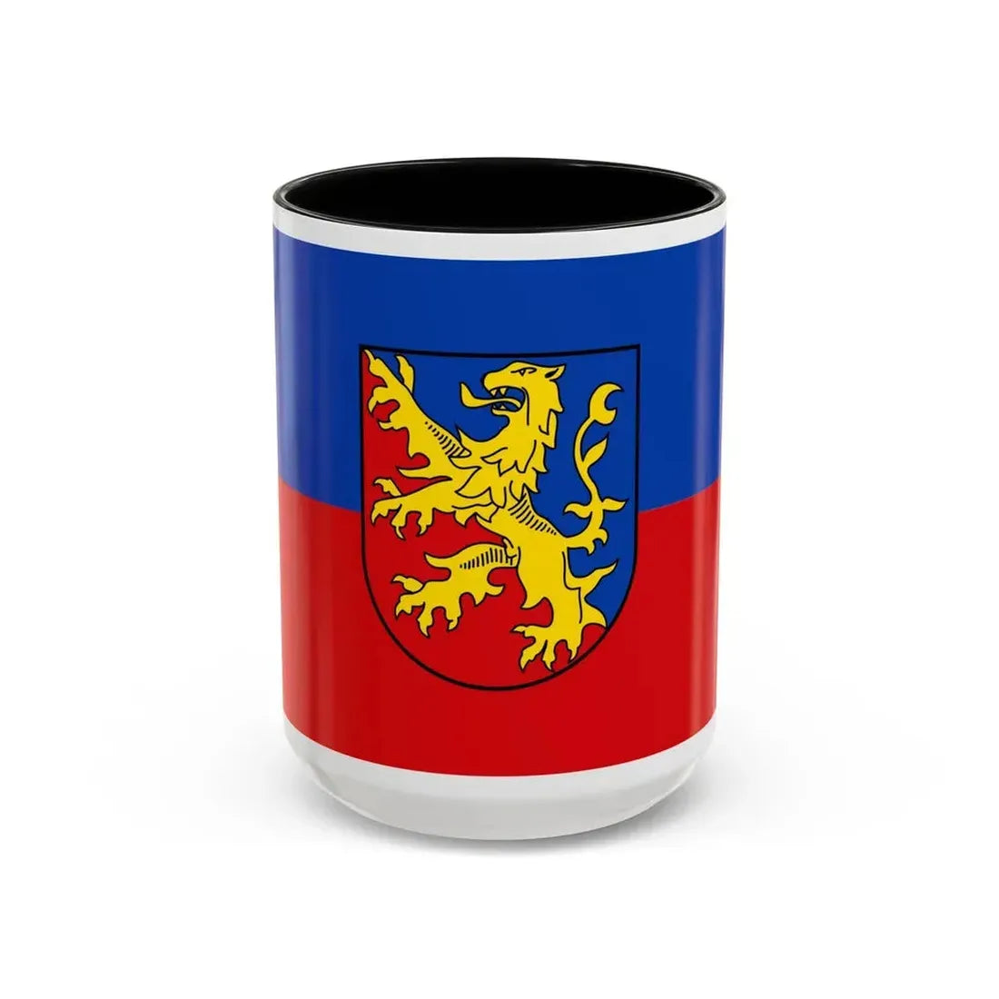 Flag of Rhein Lahn Kreis Germany - Accent Coffee Mug 15oz Black - Go Mug Yourself