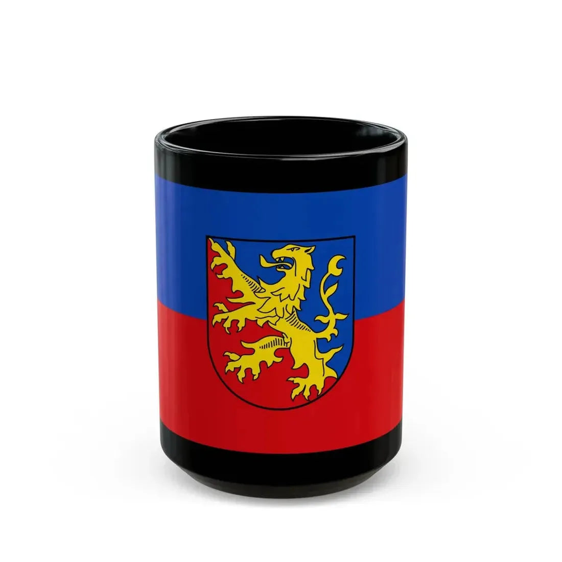 Flag of Rhein Lahn Kreis Germany - Black Coffee Mug 15oz - Go Mug Yourself