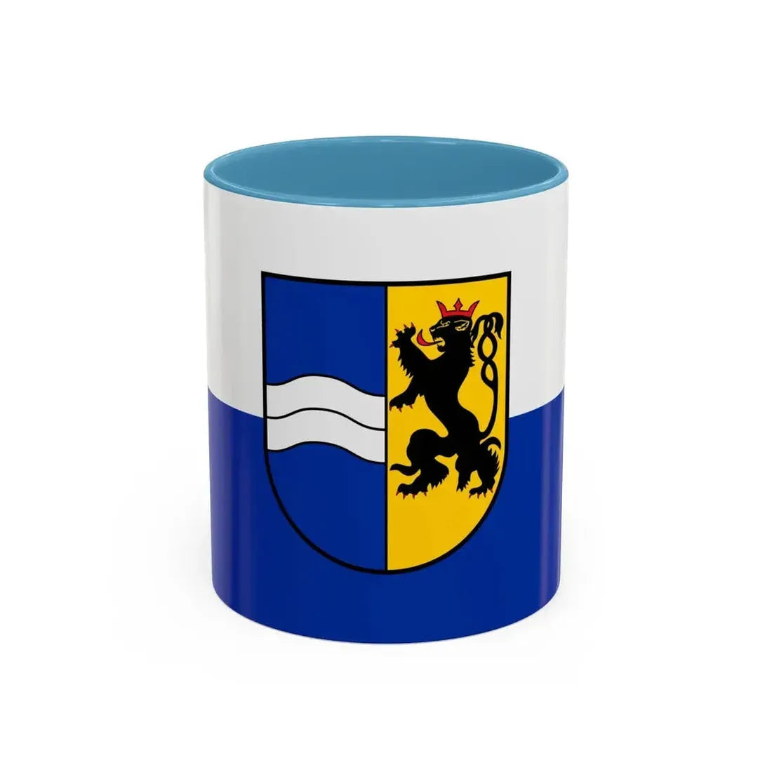 Flag of Rhein Neckar Kreis Germany - Accent Coffee Mug 11oz Light Blue - Go Mug Yourself