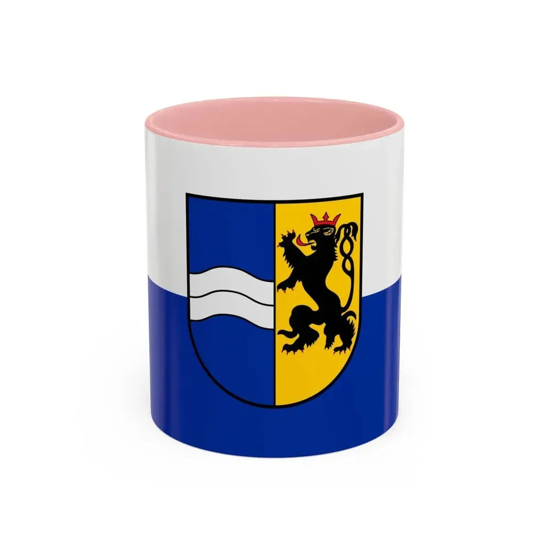 Flag of Rhein Neckar Kreis Germany - Accent Coffee Mug 11oz Pink - Go Mug Yourself