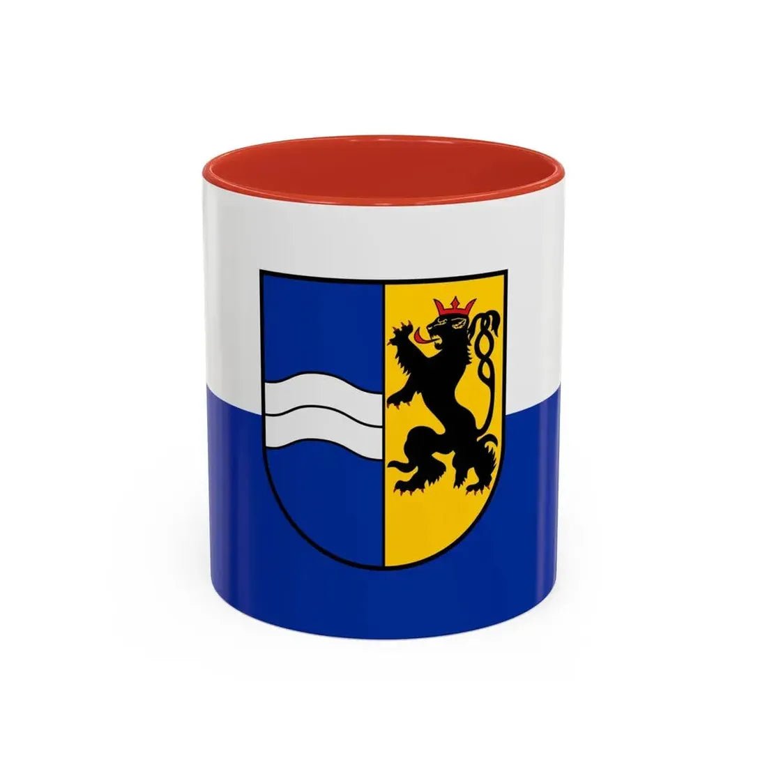 Flag of Rhein Neckar Kreis Germany - Accent Coffee Mug 11oz Red - Go Mug Yourself